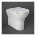 RAK Resort Rimless Comfort Height Back to Wall Toilet With Slim Sandwich Soft Close Seat - White