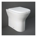 RAK Resort Rimless Extended Height Back to Wall Toilet With Soft Close Seat - White