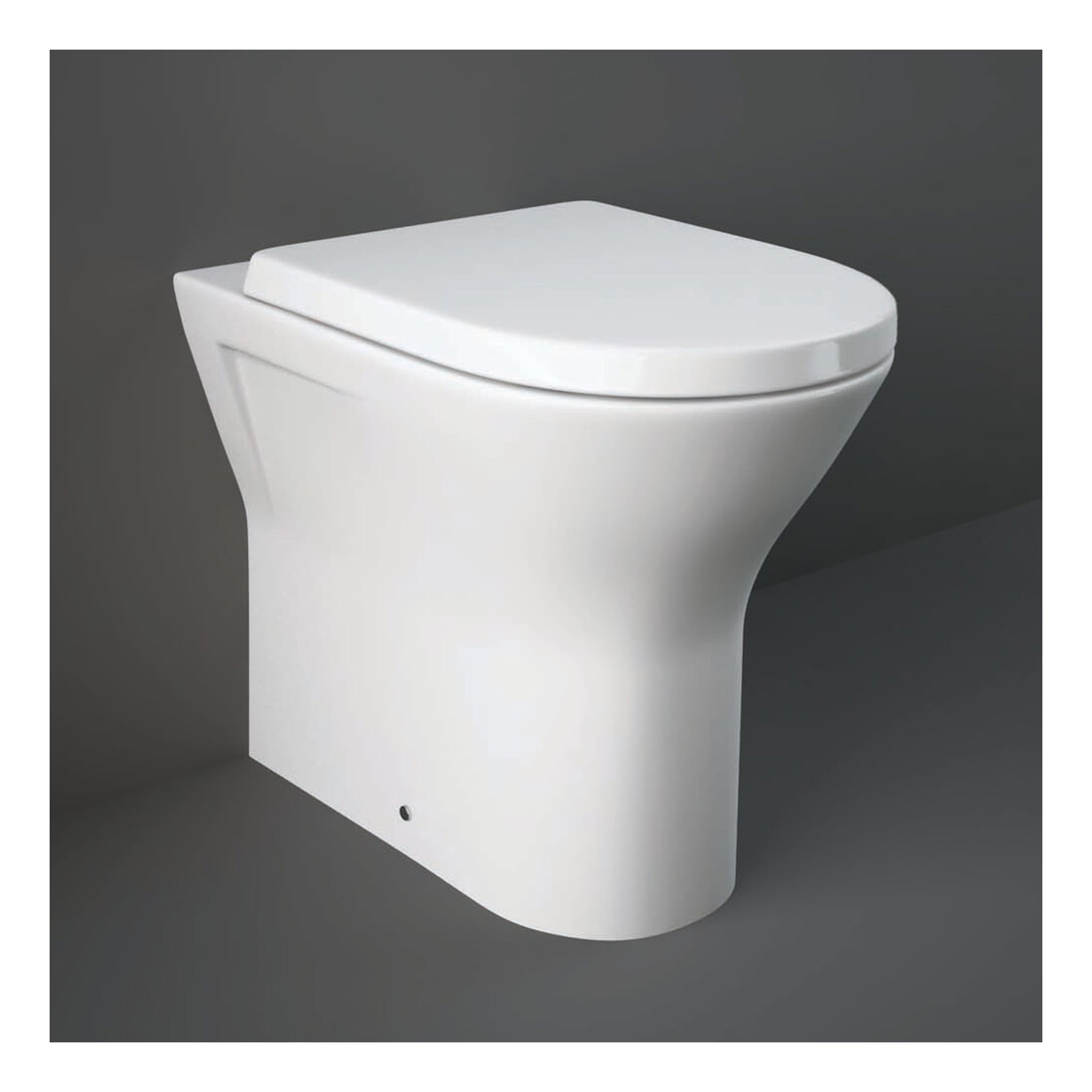 RAK Resort Rimless Extended Height Back to Wall Toilet With Soft Close Seat - White
