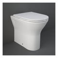 RAK Resort Rimless Extended Height Back to Wall Toilet With Slim Sandwich Soft Close Seat - White