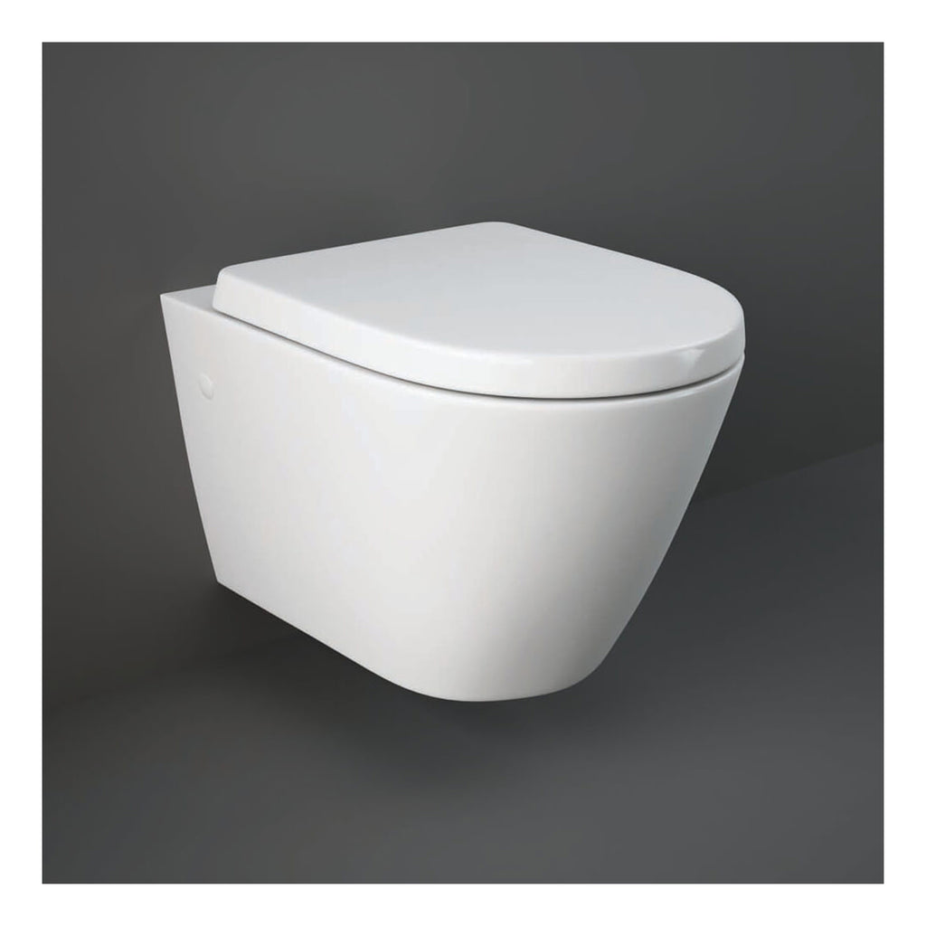 RAK Resort Wall Hung Toilet With Soft Close Seat - White