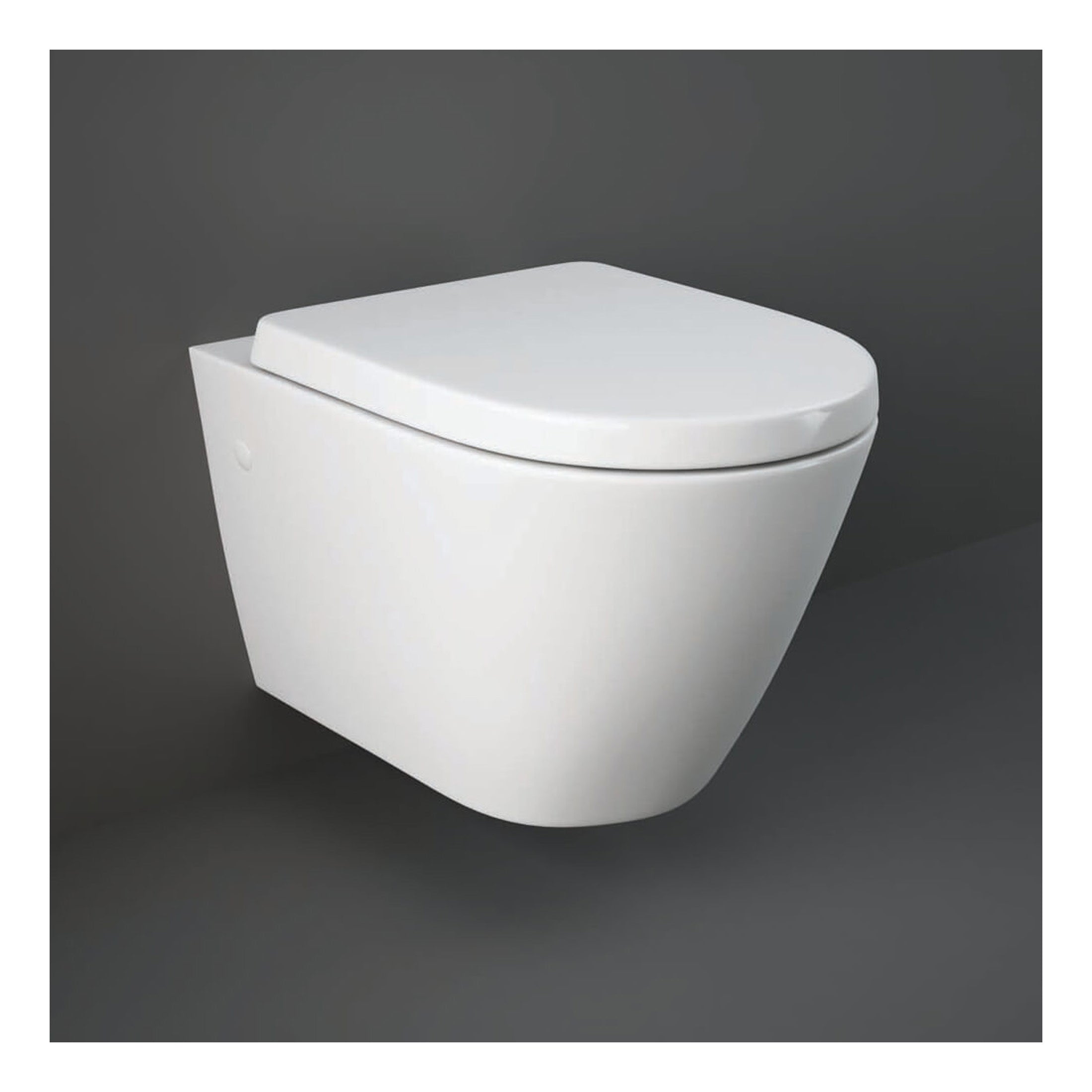 RAK Resort Wall Hung Toilet With Soft Close Seat - White