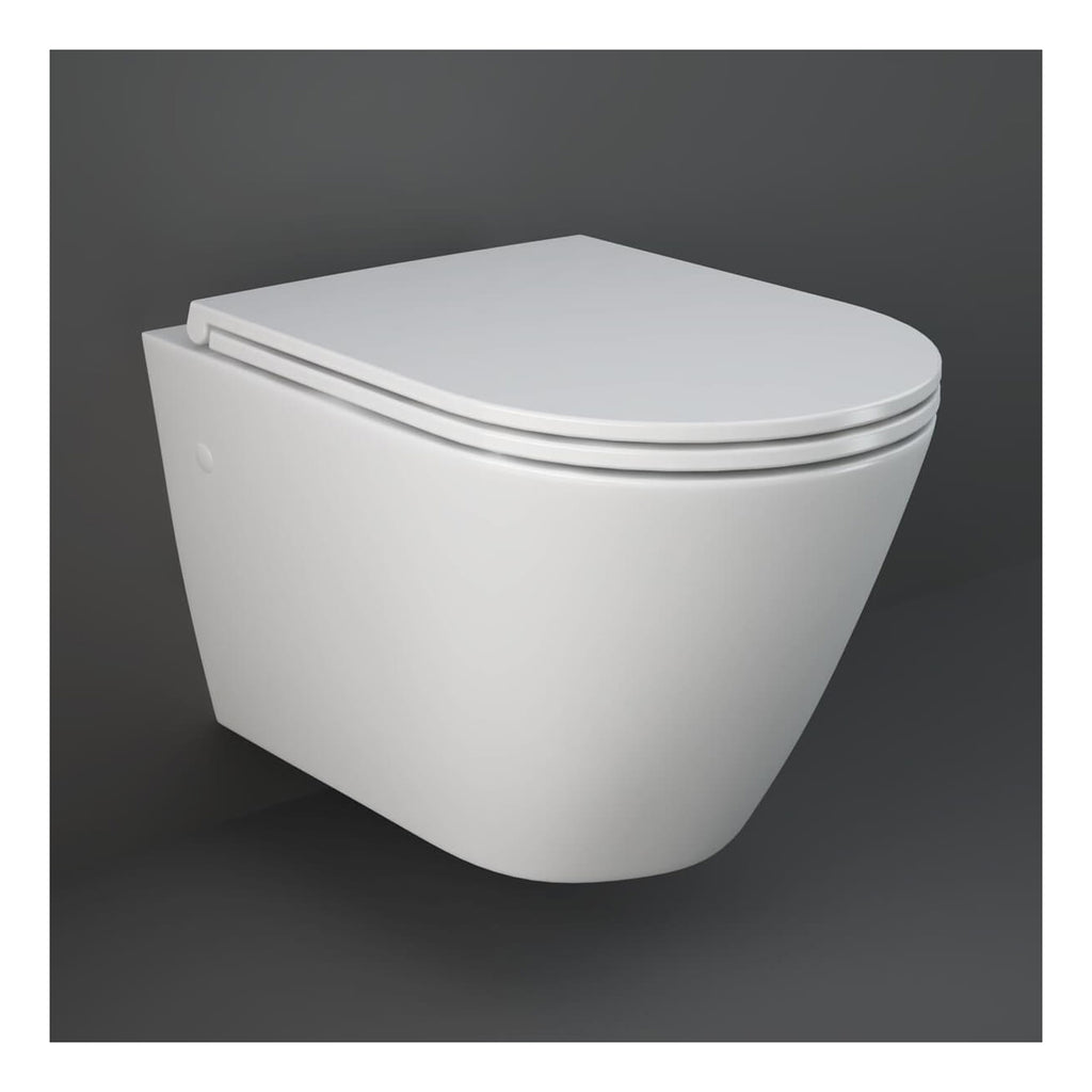 RAK Resort Wall Hung Toilet With Slim Sandwich Soft Close Seat - White