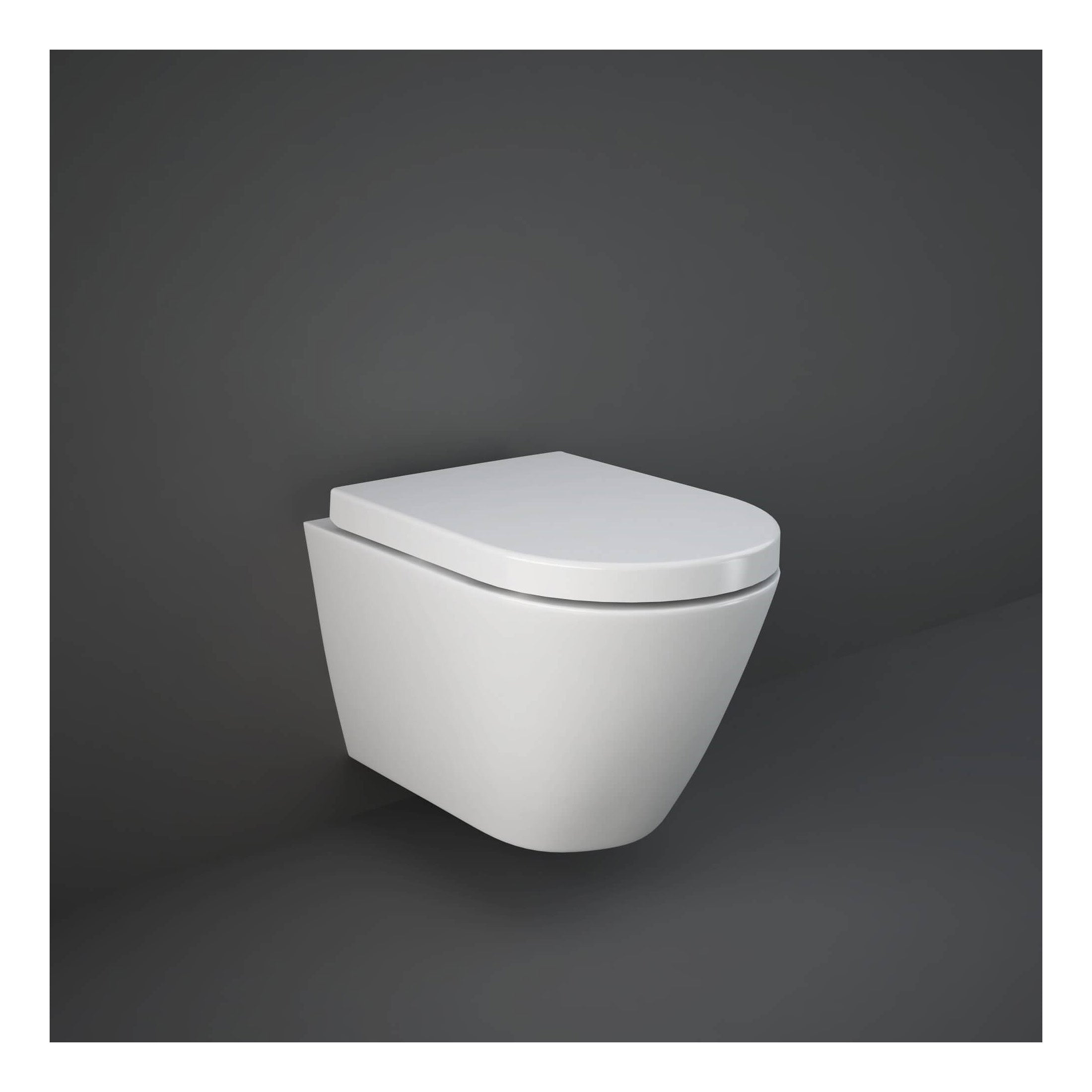 RAK Resort Rimless Hidden Fixation Wall Hung Toilet With Soft Close Seat - White
