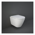 RAK Resort Rimless Hidden Fixation Wall Hung Toilet With Slim Sandwich Soft Close Seat - White
