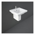 RAK Resort Basin With Semi Pedestal - 500mm Wide - 1 TH - Alpine White