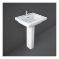 RAK Resort Basin With Full Pedestal - 550mm Wide - 1 TH - Alpine White