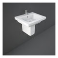 RAK Resort Basin With Semi Pedestal - 550mm Wide - 1 TH - Alpine White