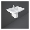 RAK Resort Basin With Semi Pedestal - 650mm Wide - 1 TH - Alpine White