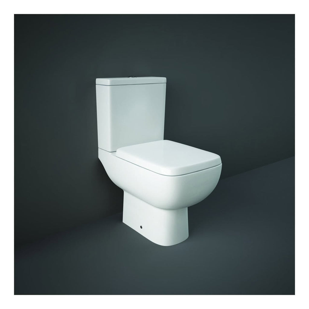 RAK Series 600 Close Coupled Toilet With Cistern And Soft Close Seat - White