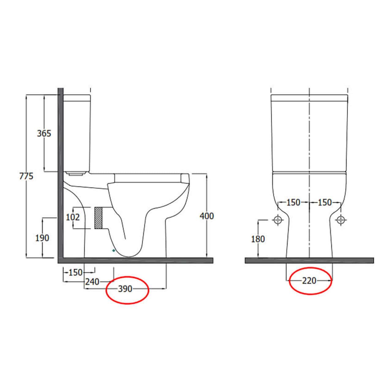 RAK Series 600 Close Coupled Toilet With Cistern And Slim Sandwich Soft Close Seat - White