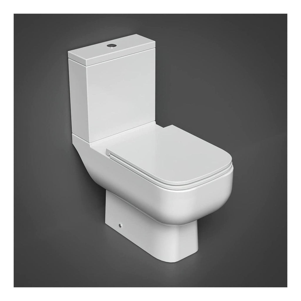 RAK Series 600 Close Coupled Toilet With Cistern And Slim Sandwich Soft Close Seat - White