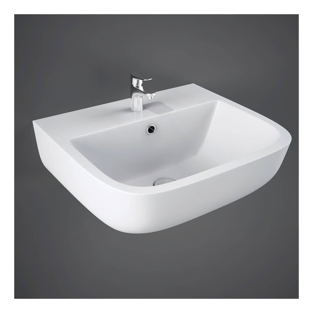 RAK Series 600 Cloakroom Wall Hung Basin - 400mm Wide - 1 TH - Alpine White