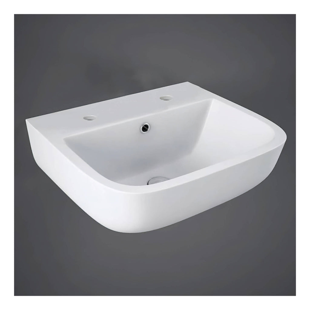 RAK Series 600 Cloakroom Wall Hung Basin - 400mm Wide - 2 TH - Alpine White