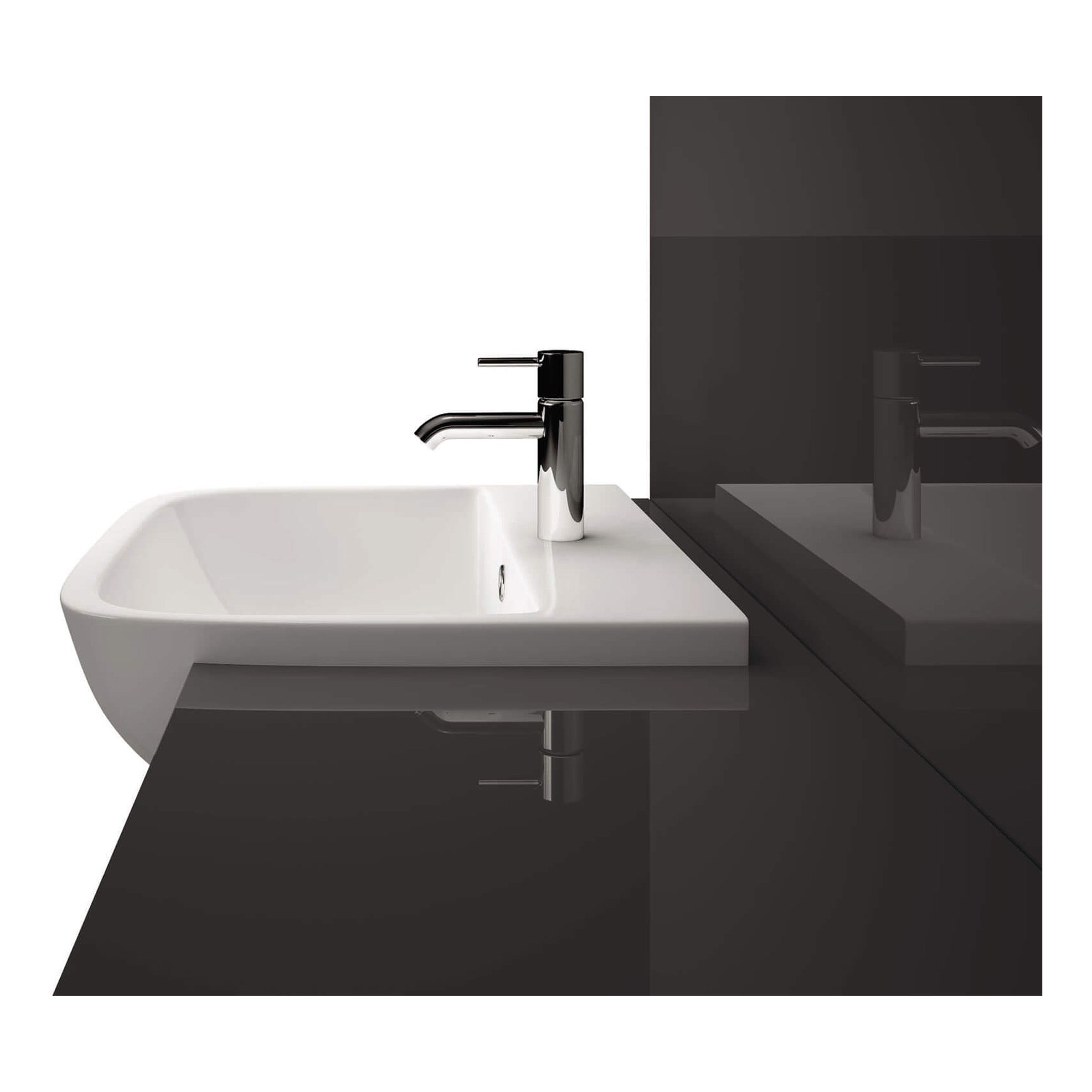 RAK Series 600 Semi Recessed Basin - 420mm Wide - 1 TH - Alpine White
