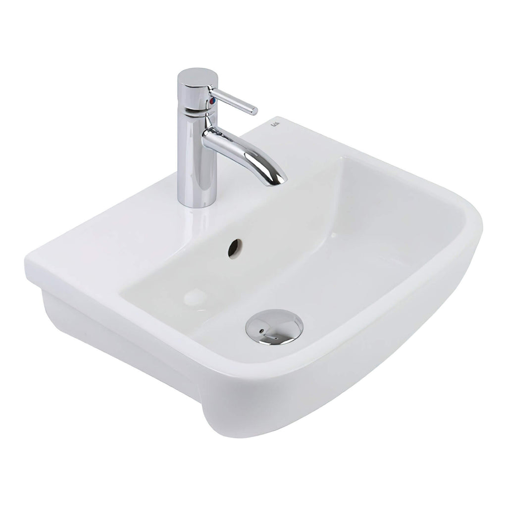 RAK Series 600 Semi Recessed Basin - 420mm Wide - 1 TH - Alpine White