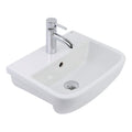 RAK Series 600 Semi Recessed Basin - 420mm Wide - 1 TH - Alpine White