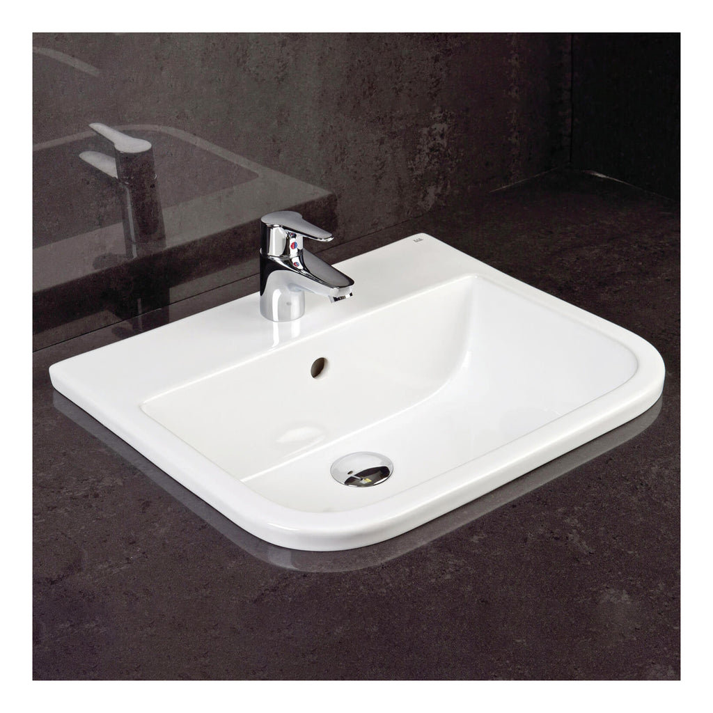 RAK Series 600 Inset Basin - 500mm Wide - 1 TH - Alpine White