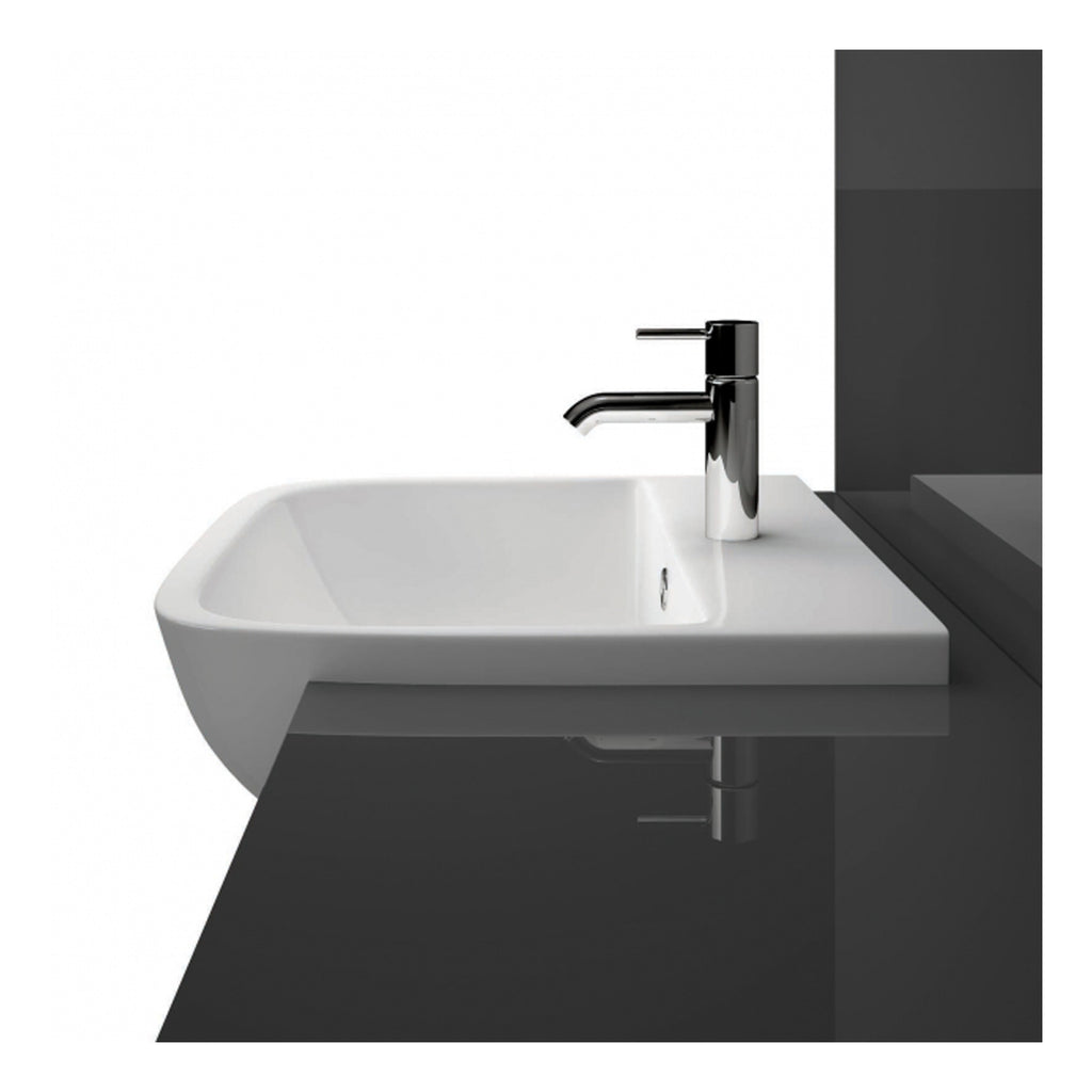 RAK Series 600 Semi Recessed Basin - 520mm Wide - 1 TH - Alpine White