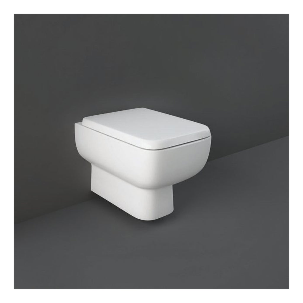 RAK Series 600 Rimless Wall Hung Toilet With Soft Close Seat - White