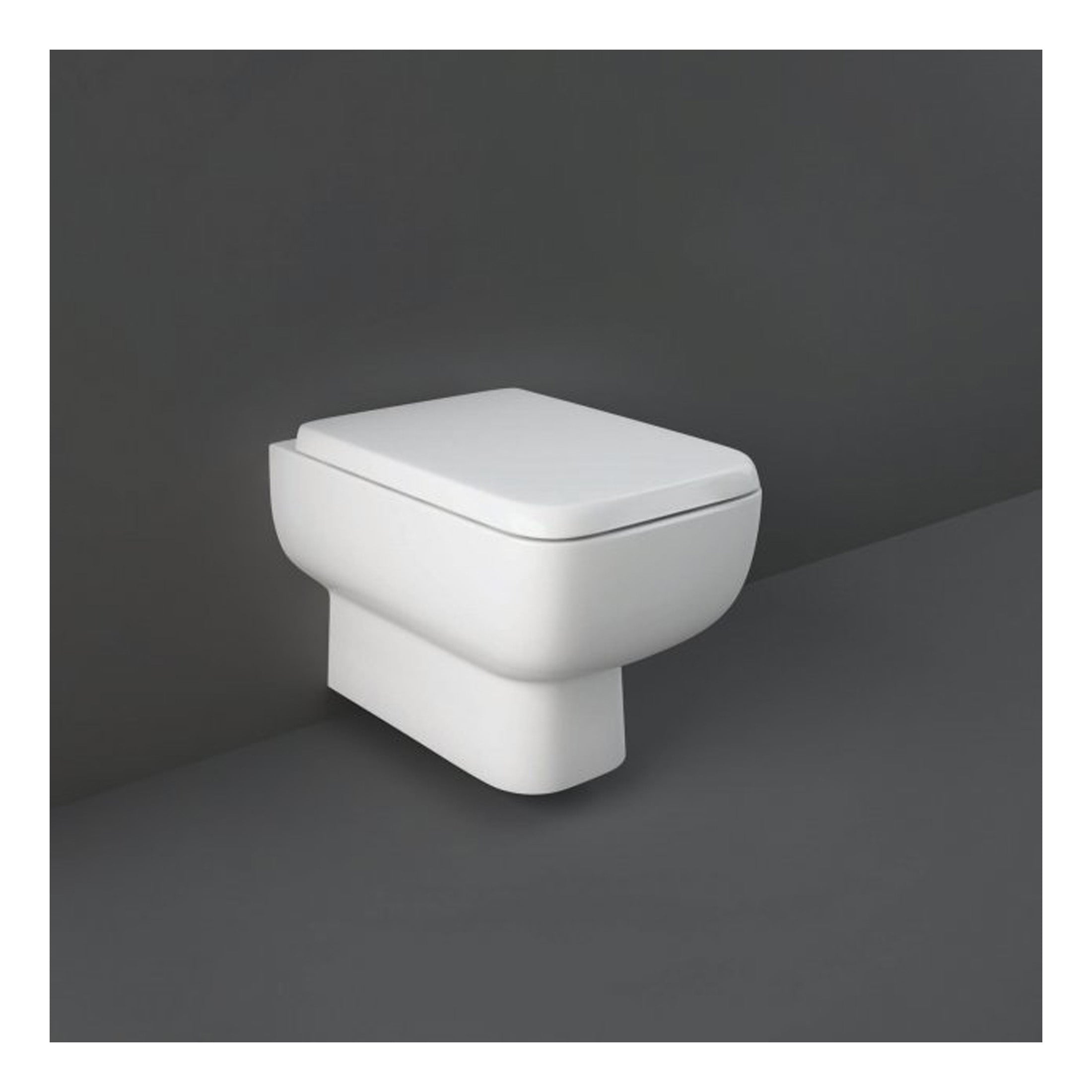 RAK Series 600 Rimless Wall Hung Toilet With Soft Close Seat - White