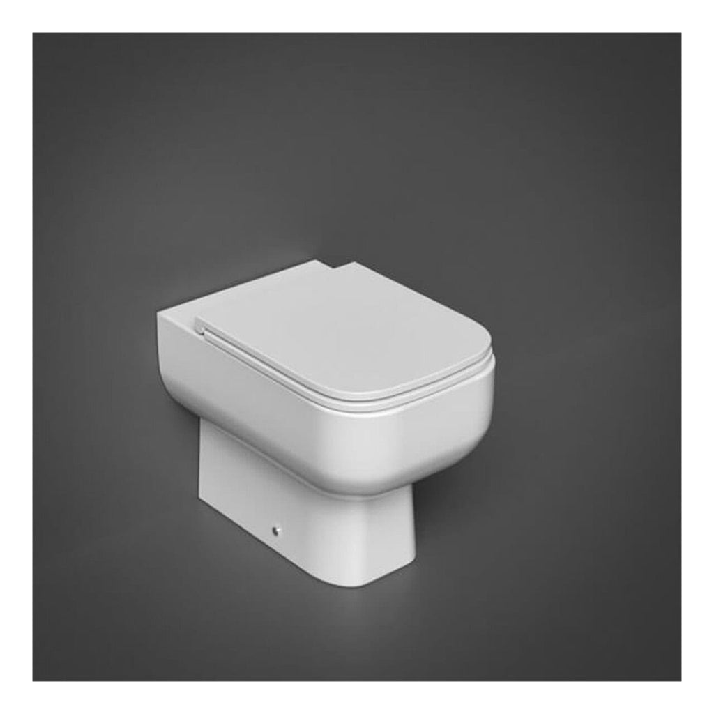 RAK Series 600 Back to Wall Toilet With Slim Sandwich Soft Close Seat - White