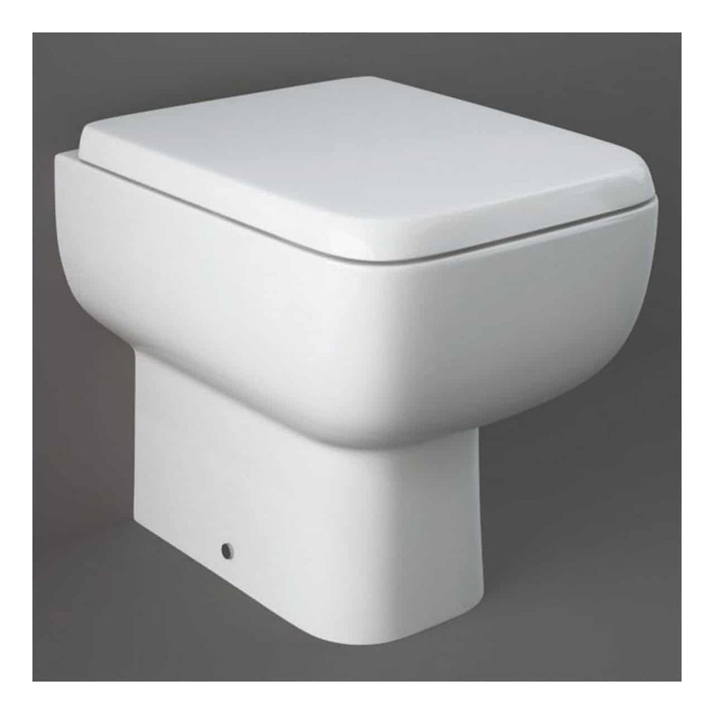 RAK Series 600 Rimless Back to Wall Toilet With Soft Close Seat - White