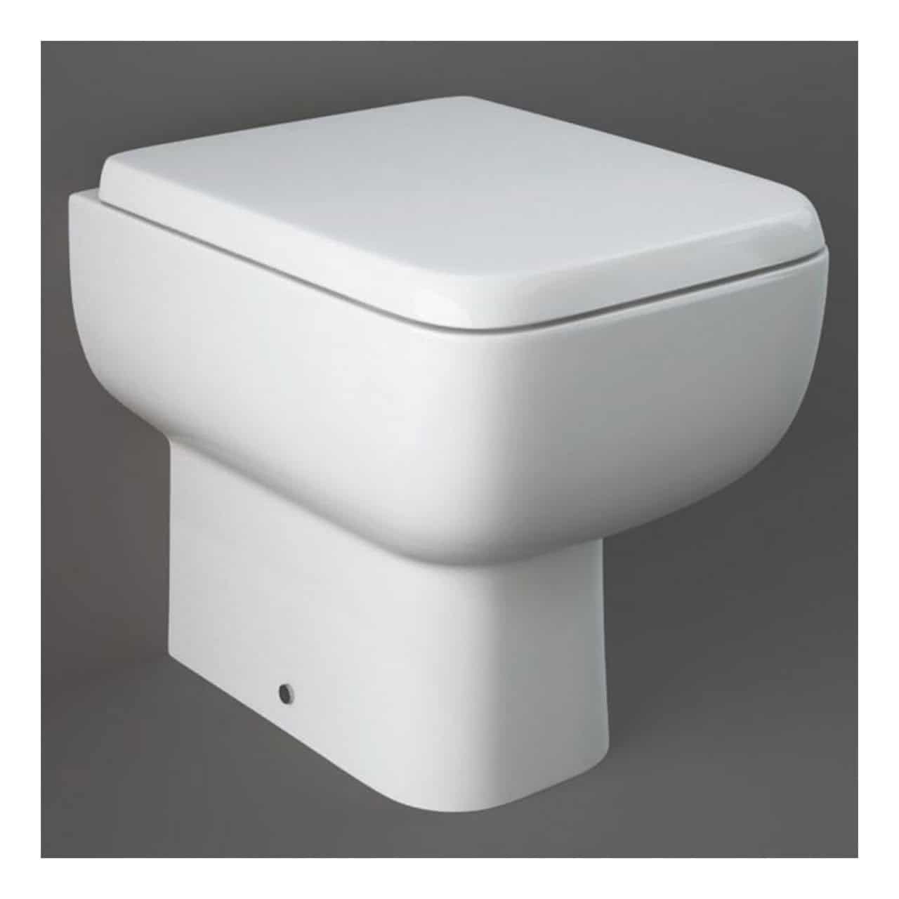 RAK Series 600 Rimless Back to Wall Toilet With Soft Close Seat - White