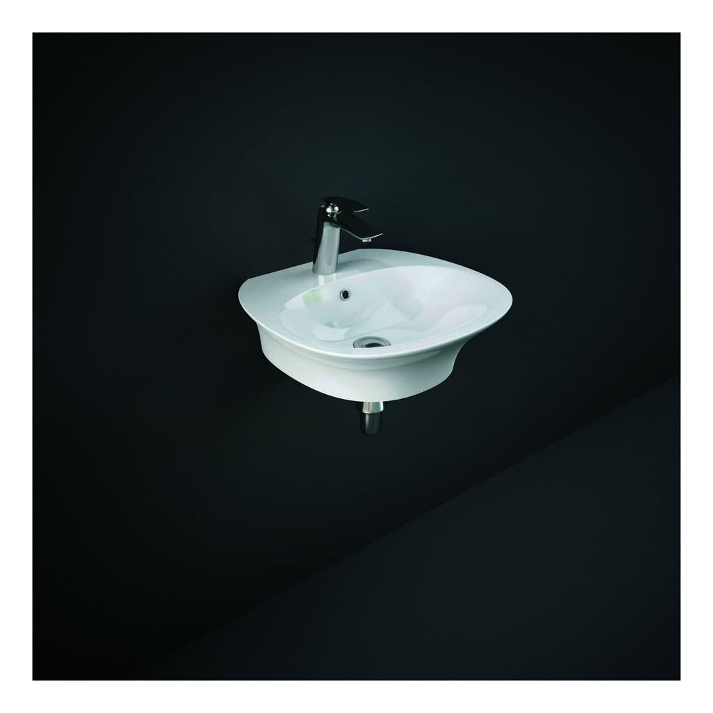 RAK Sensation Wall Hung Basin - 500mm Wide - 1 TH - Alpine White