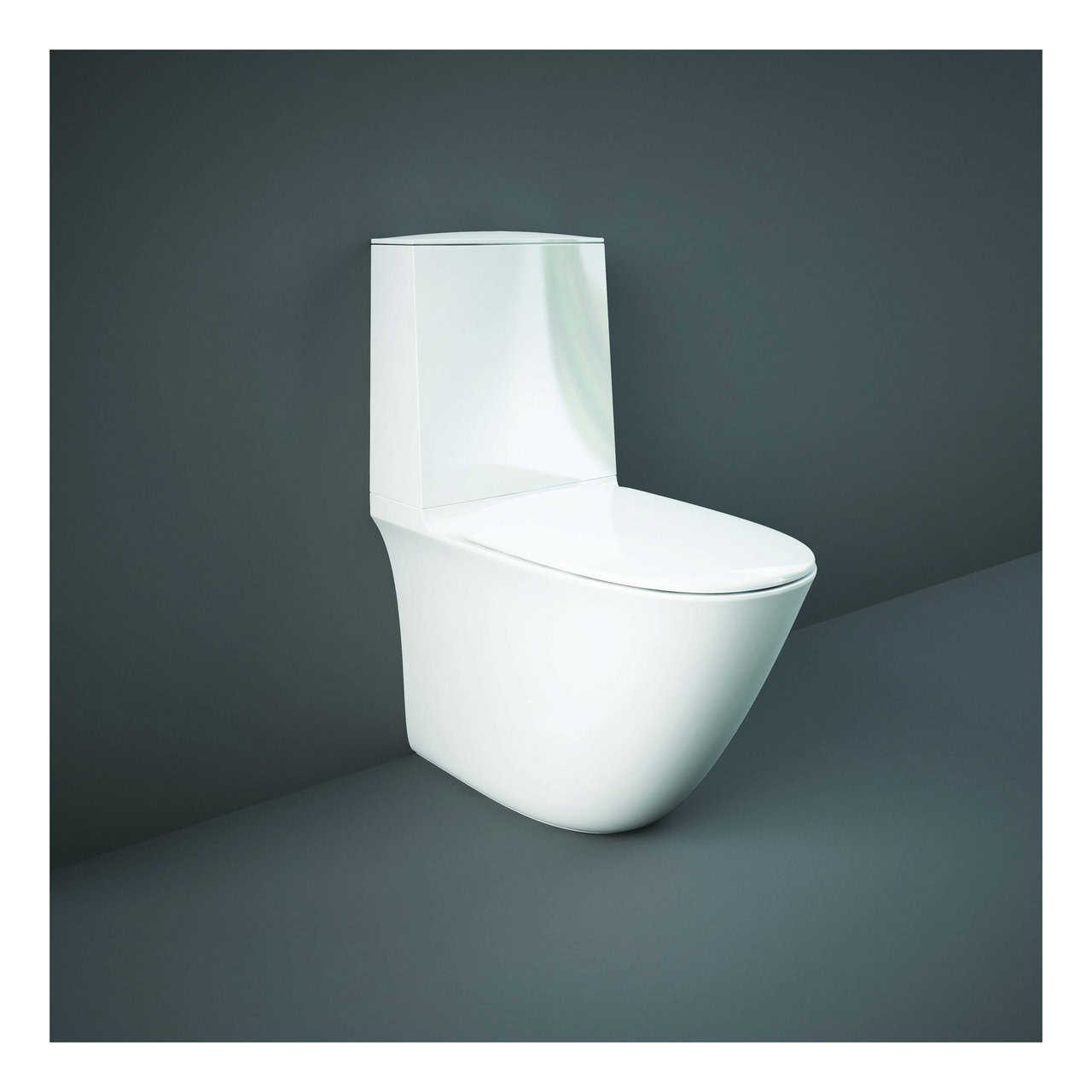 RAK Sensation Fully Back Rimless Close Coupled Toilet With Cistern And Soft Close Seat - White