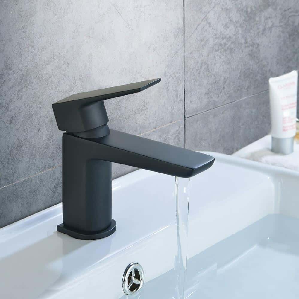 Matt Black Curve Basin Tap & Bath Filler Tap -13959