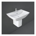 RAK Summit Basin With Semi Pedestal - 500mm Wide - 1 TH - Alpine White