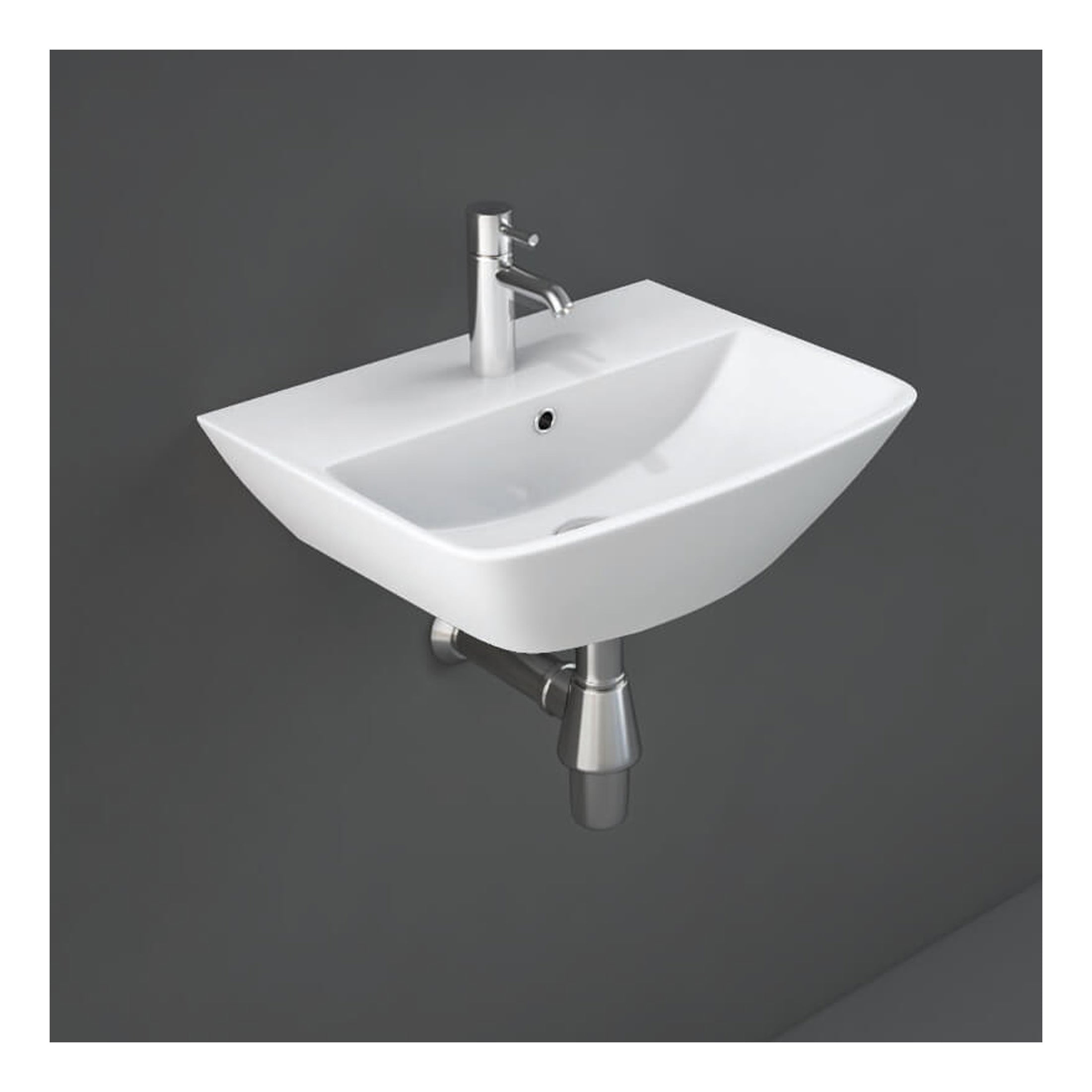 RAK Summit Cloakroom Wall Hung Basin - 400mm Wide - 1 TH - Alpine White