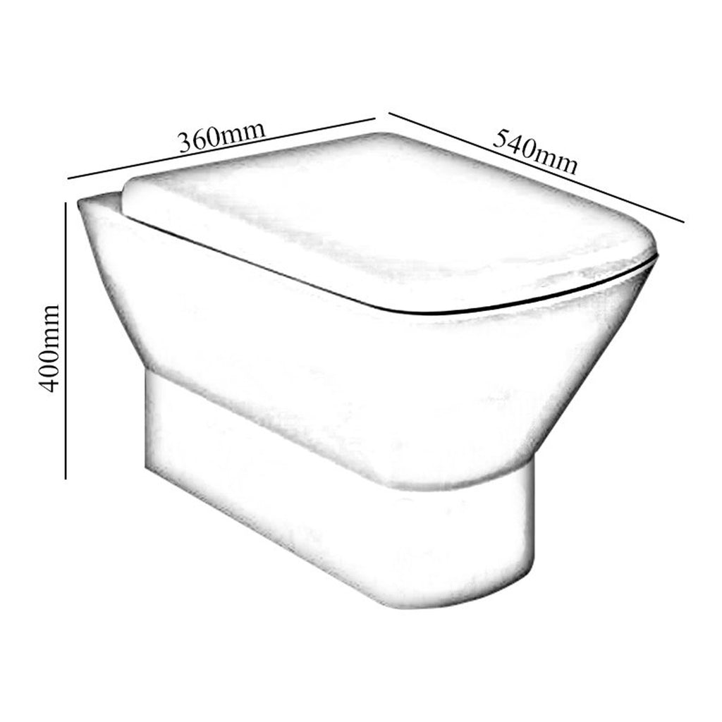 RAK Summit Hidden Fixations Wall Hung Toilet With Soft Close Seat - White