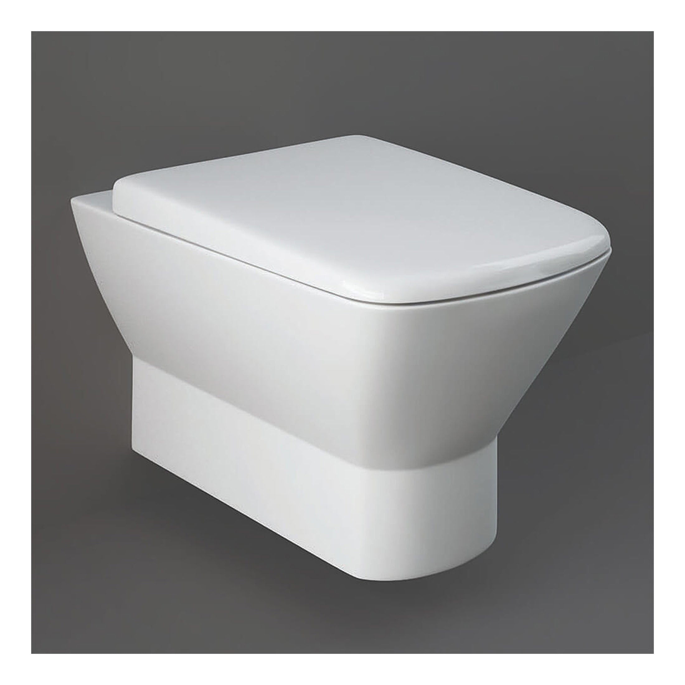 RAK Summit Hidden Fixations Wall Hung Toilet With Soft Close Seat - White