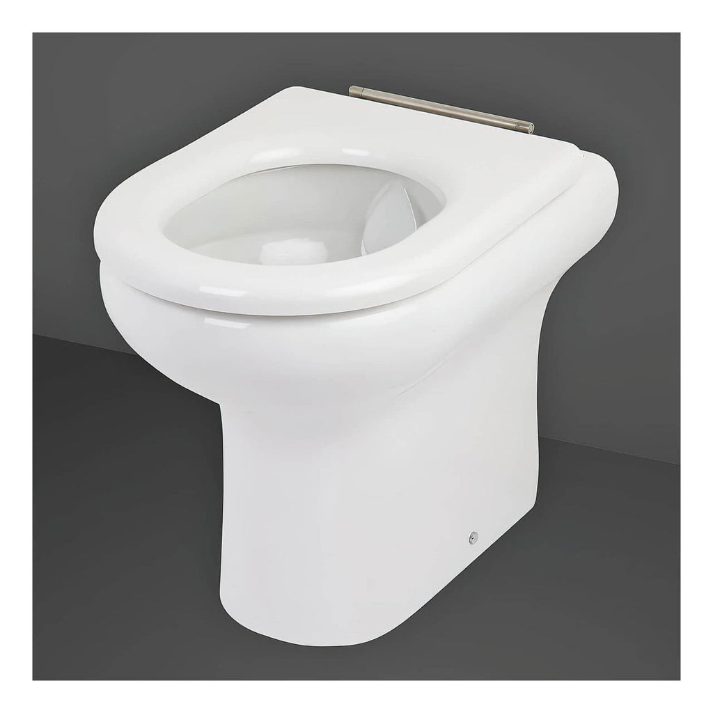 RAK Compact Comfort Height Rimless Back to Wall Toilet With Ring Standard Seat - White