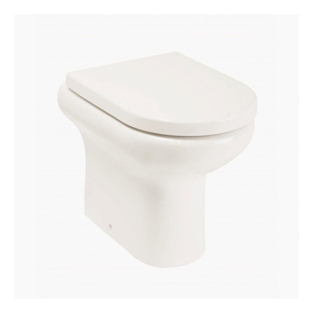 RAK Compact Comfort Height Rimless Back to Wall Toilet With Soft Close Seat - White