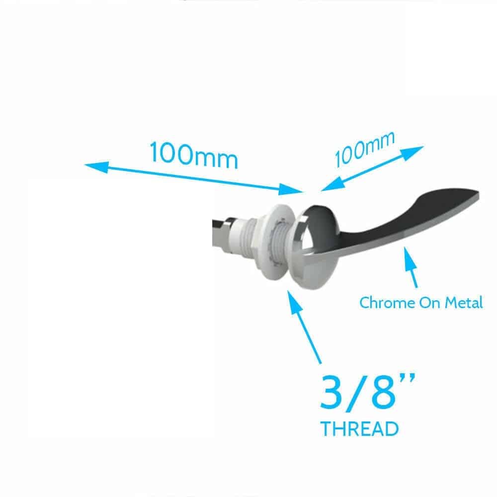 Ideal Standard Style 3/8" Cistern Handle Lever Chrome Metal-7477