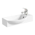 Bathroom Cloakroom Basin/Sink Wall Hung 500mm Basin Including Basin Mixer Tap & Waste-0