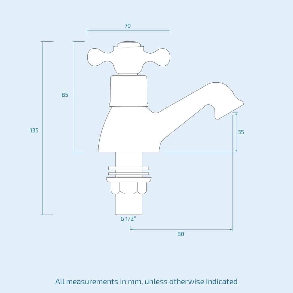 Sterling Traditional Bath Shower Mixer & Basin Tap Pack Hot & Cold Pair Inc. Bath Waste - Chrome-13425