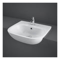 RAK Tonique Semi Recessed Basin - 520mm Wide - 1 TH - Alpine White