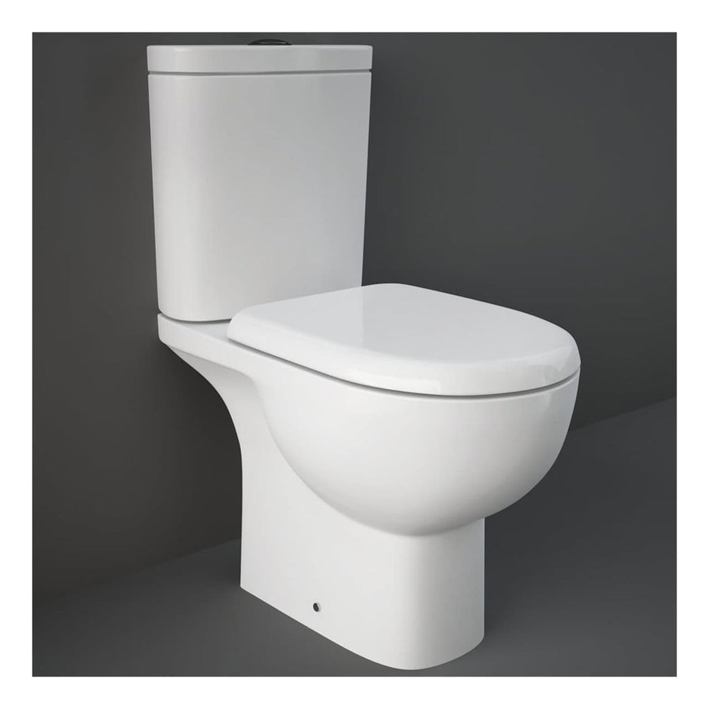 RAK Tonique Full Access Open Back Close Coupled Toilet With Cistern And Soft Close Seat - White