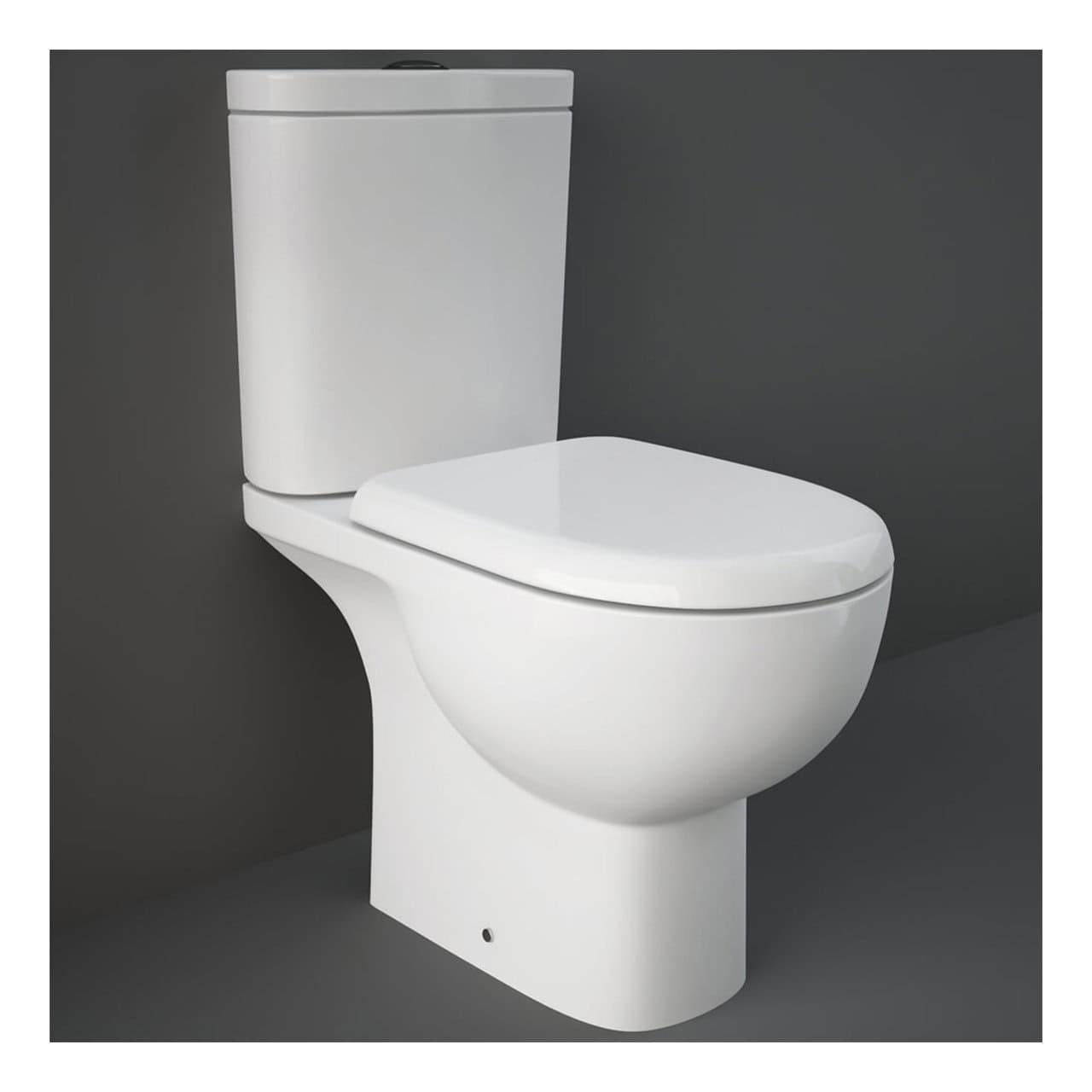 RAK Tonique Full Access Open Back Close Coupled Toilet With Cistern And Soft Close Seat - White