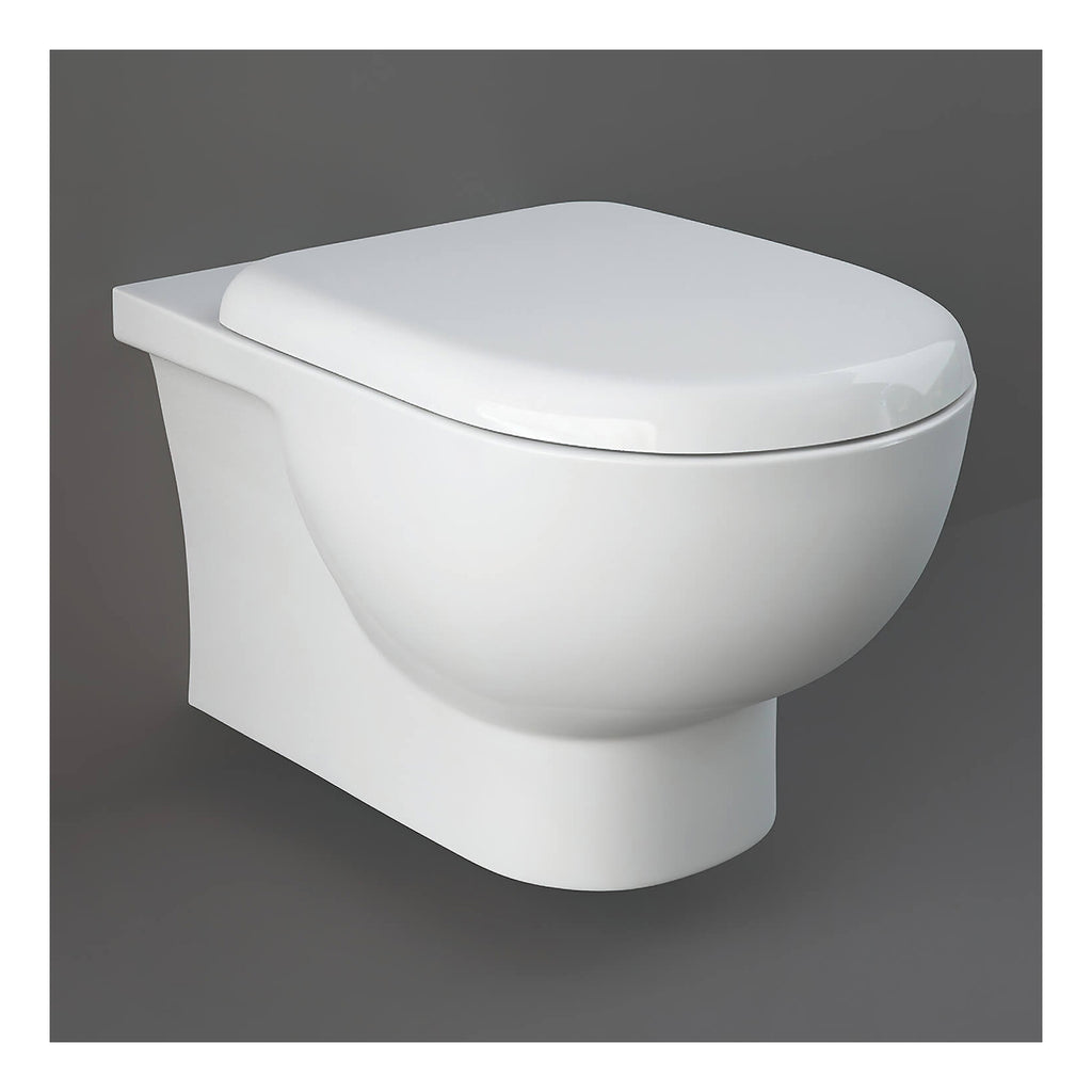 RAK Tonique Rimless Wall Hung Toilet With Soft Close Seat - White