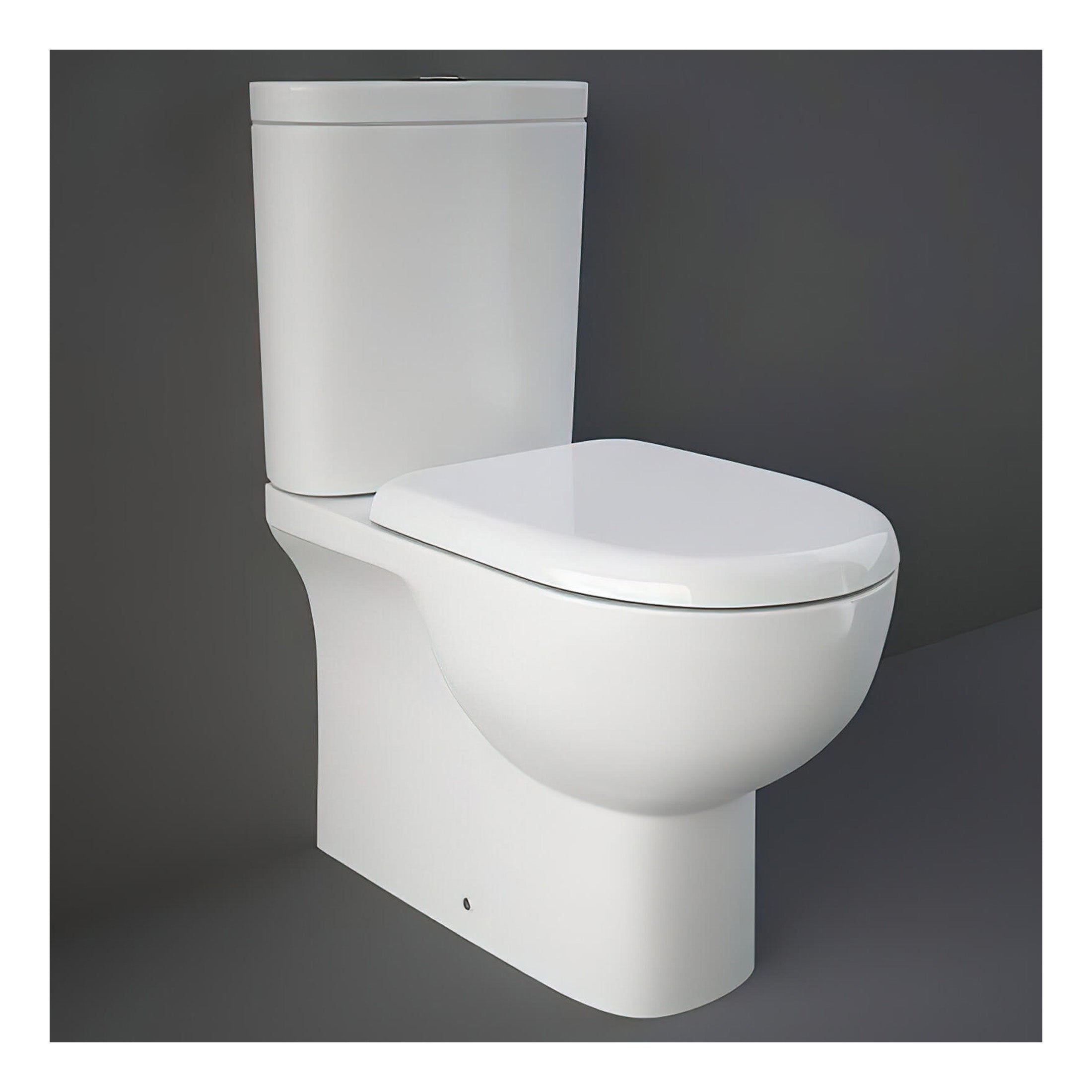 RAK Tonique Back to Wall Close Coupled Toilet With Cistern And Soft Close Seat - White