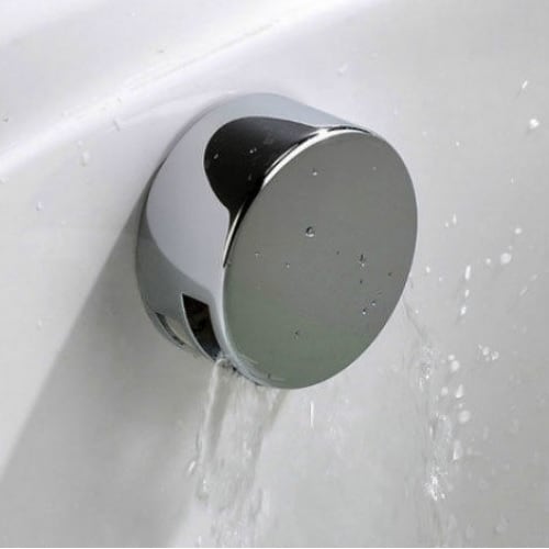 Luxury Round RAK Bathroom Freeflow Overflow Bath Filler Tap & Click Clack Waste-0