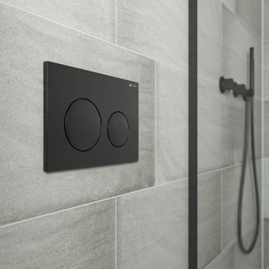 Skylo Ultra12 Matt Black Dual Flush Plate