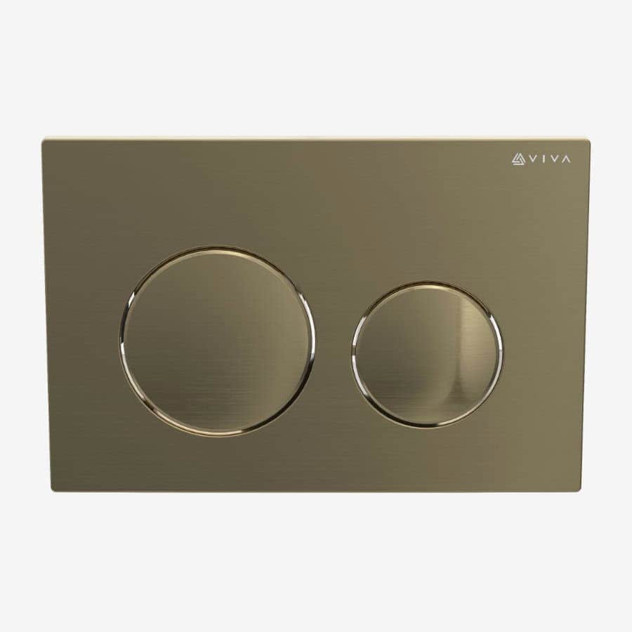 Skylo Ultra14 Brushed Brass Dual Flush Plate