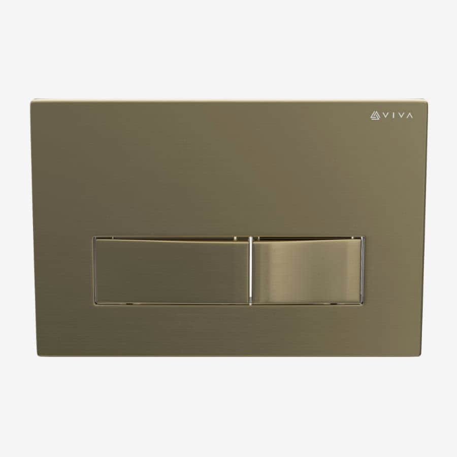 Skylo Ultra24 Brushed Brass Dual Flush Plate