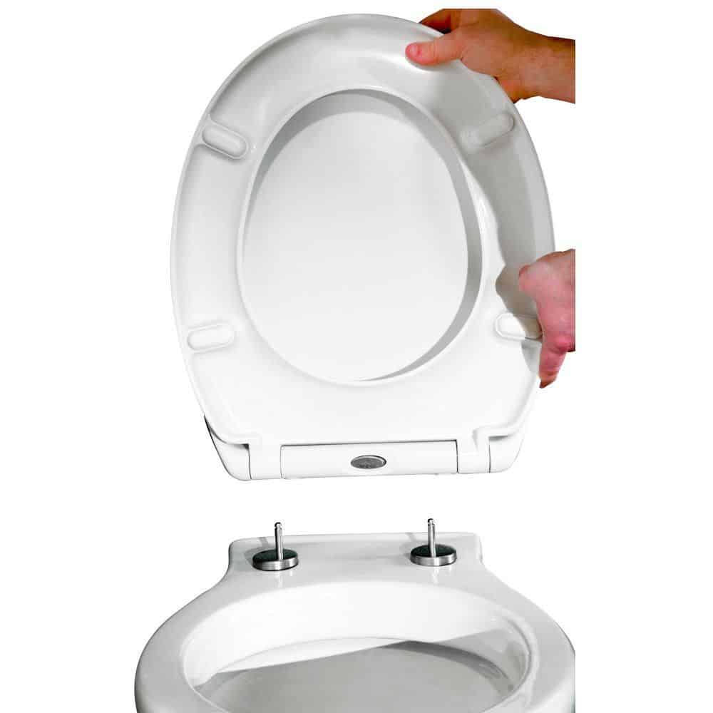 Toilet Seat Soft Close Quick Release Top Fix - Easy Clean - Durable - Oval Shape-2912